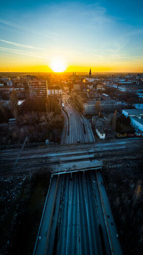 Sunset behind Subotica